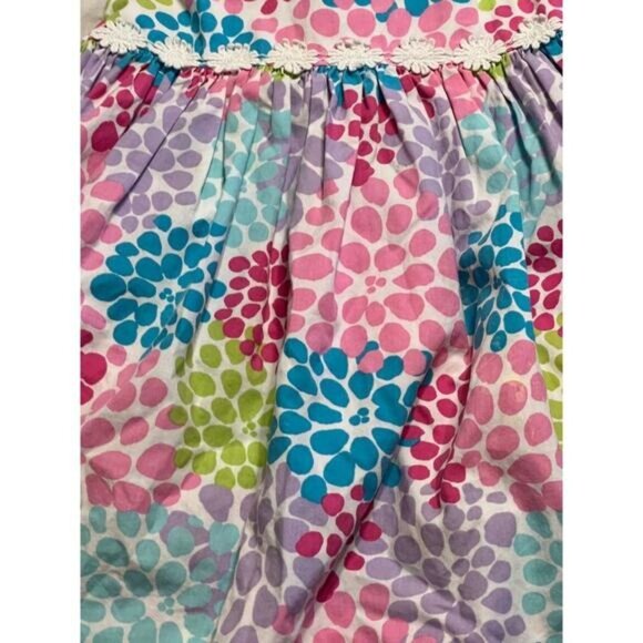 Kelly's Kids Dress Girls Size 3 4 Watercolor Multi Color Peonies - Picture 7 of 7
